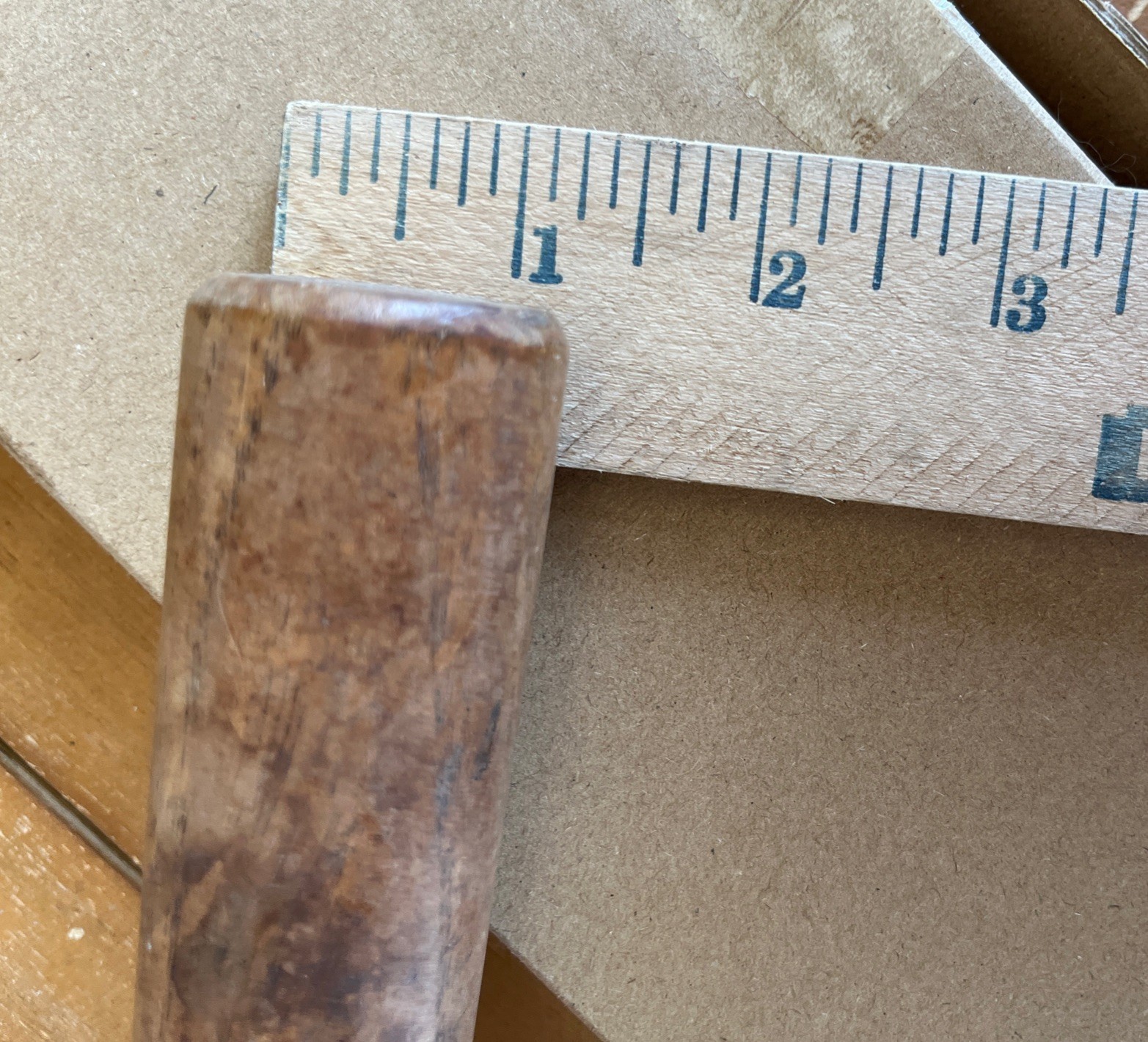 New Old Stock 12” Hickory Replacement Handle with 1 1/4 Handle 7/8” Eye
