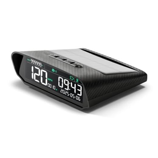 X100 GPS Speedometer Car Heads Up Display Solar Charging GPS Speedeedometer