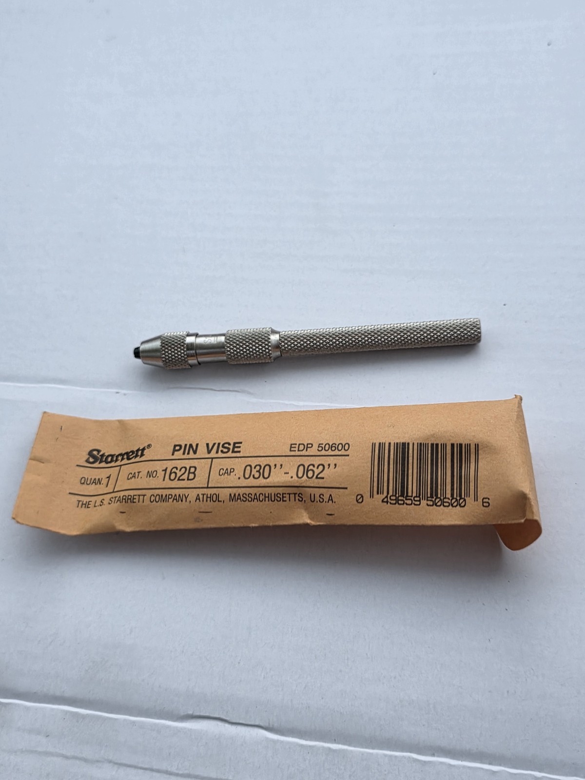 Starrett 162B Pin Vise .030-.062