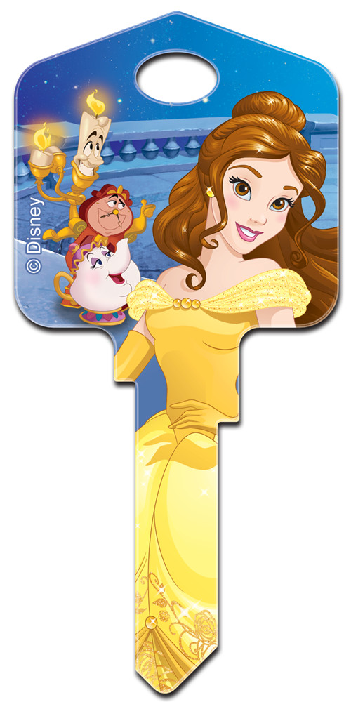 Disney Beauty and the Beast Princess Belle House Key Blank Kwikset KW1/KW10/KW11
