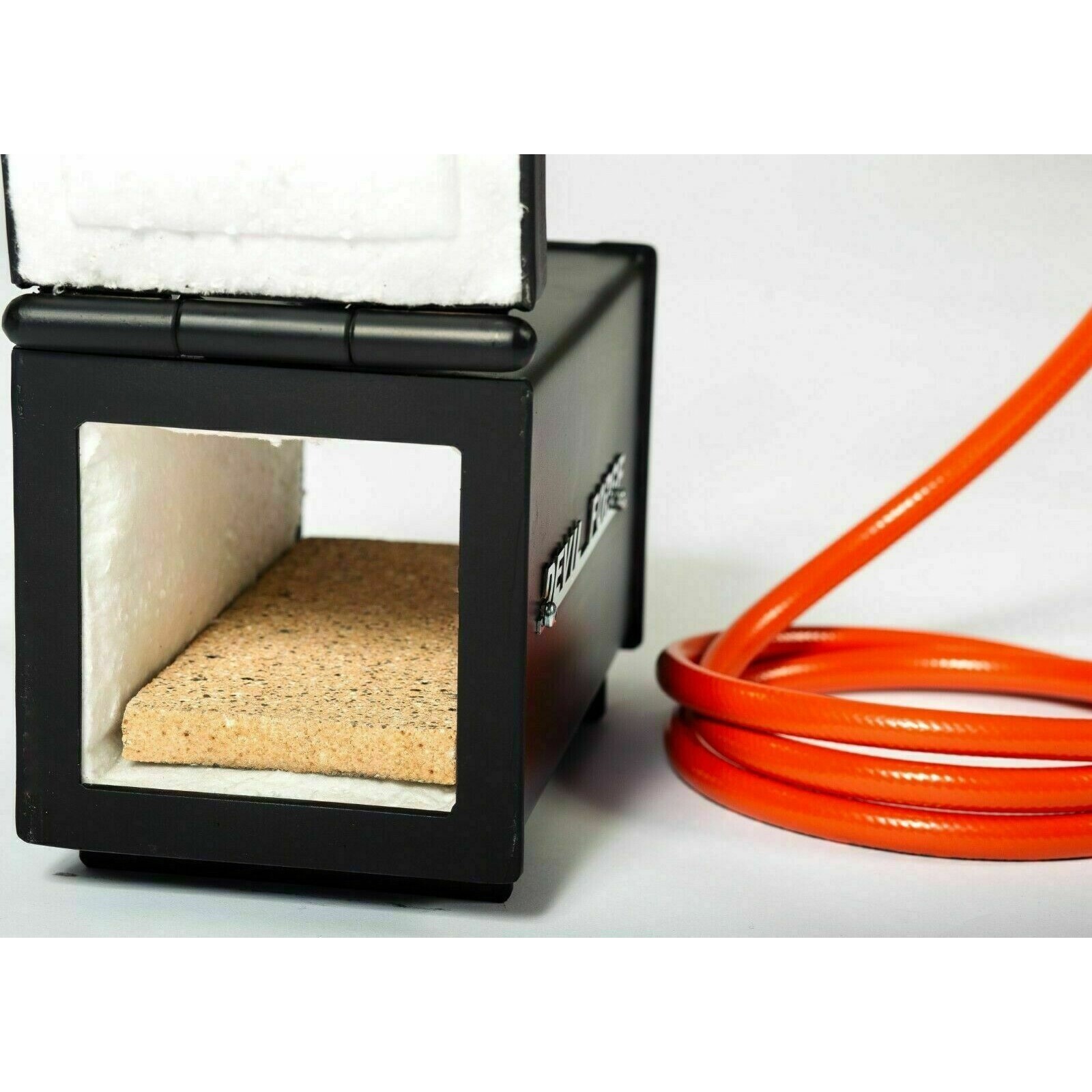 DEVIL-FORGE DFPROF1+1D Gas Propane Forge Farrier Kiln Furnace Burner +Tongs USA