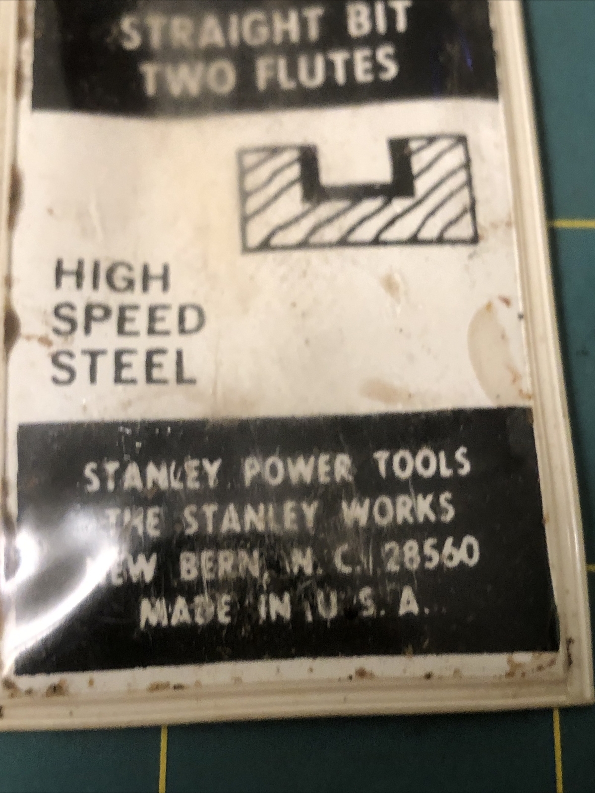 2 Stanley 85096 1/4” Straight Bit Two Flutes High Speed Steel New Bern NC USA