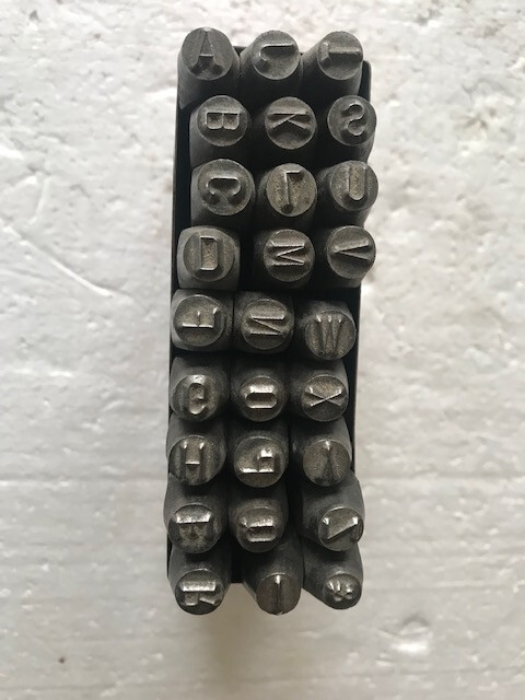Heavy Duty 27 PC, Capital letter Steel Stamps Punch Dies A to Z and &, Size ¼”