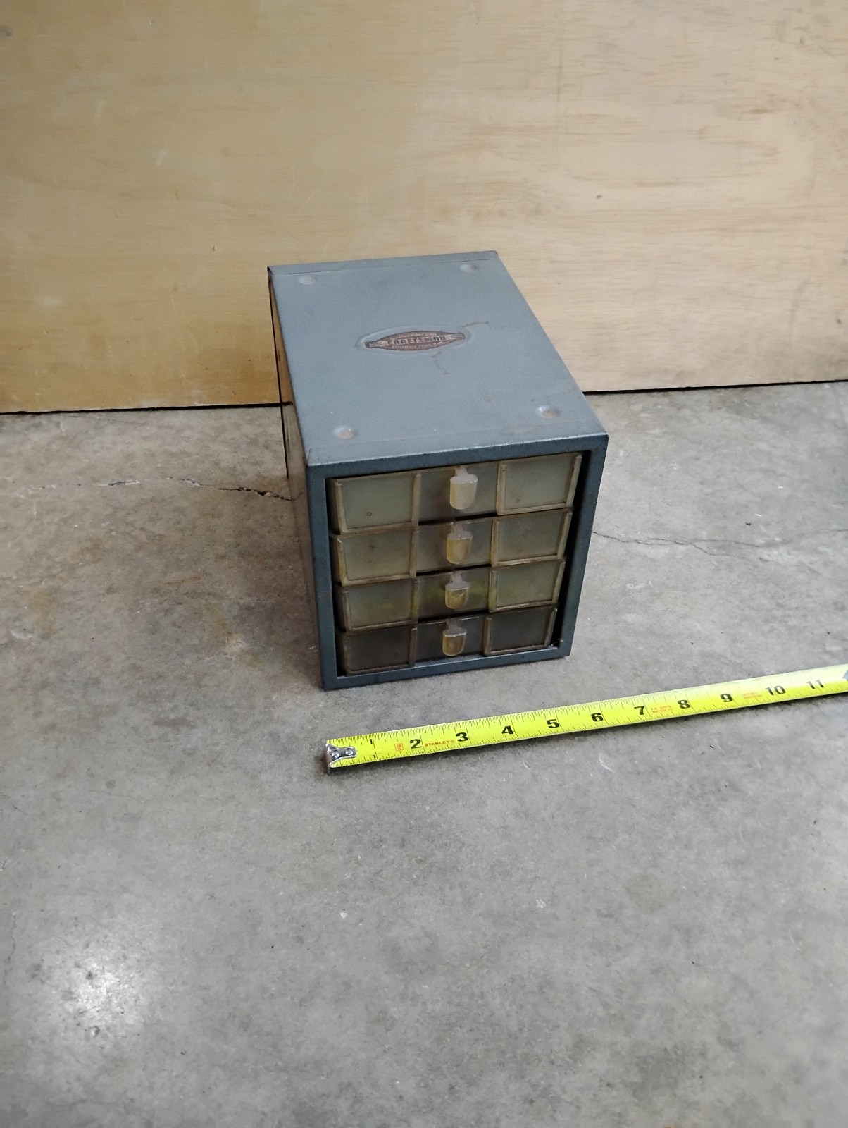 Vintage Craftsman Small Metal 4-Drawer Shop Organizer Cabinet