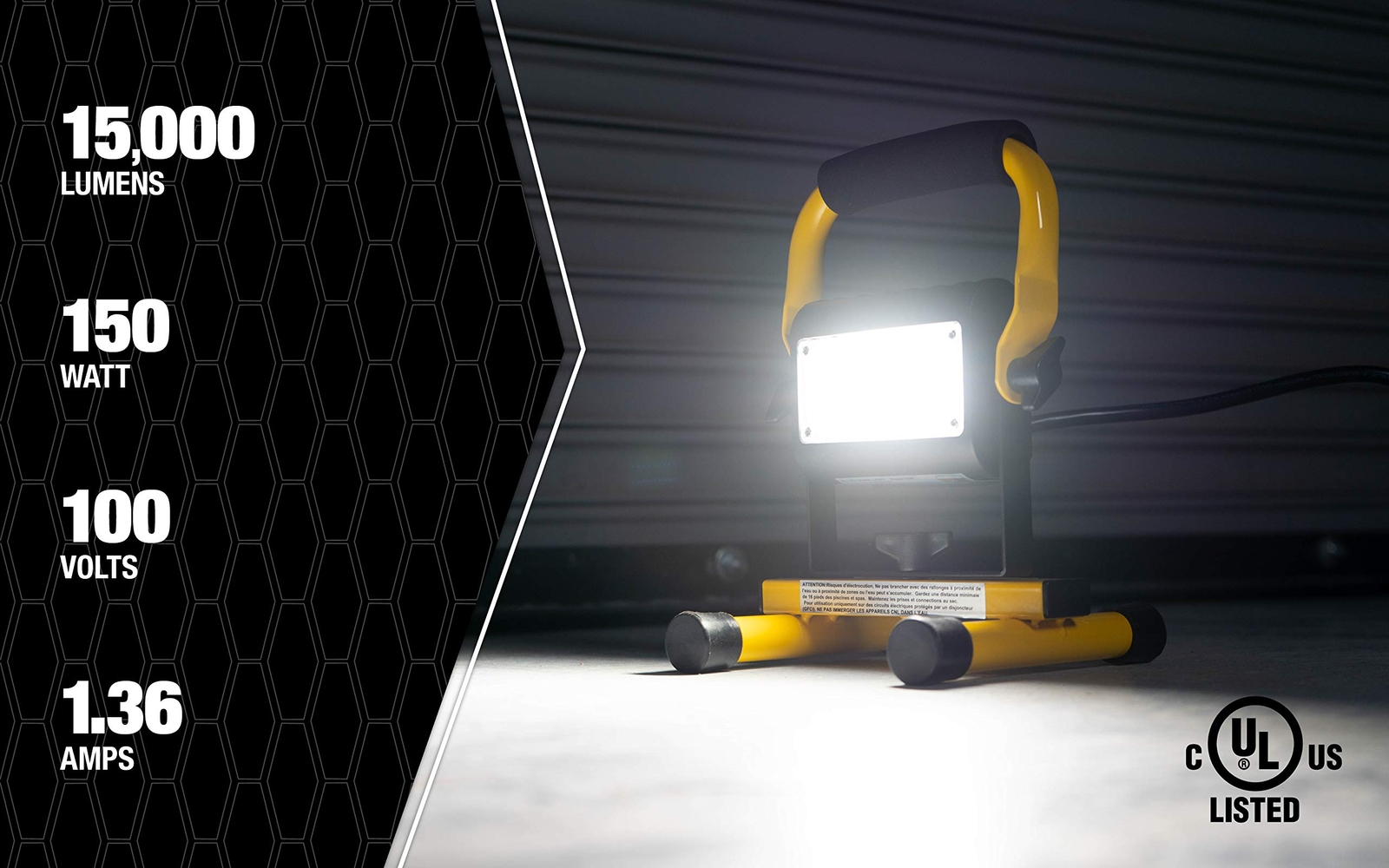 ProLight 411015 Slim Series 15w LED Work Light, One Size, Yellow/Black