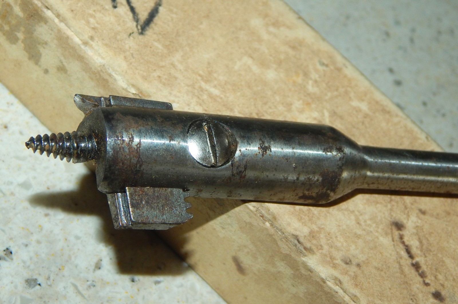 Vintage Antique IRWIN Drill Set Wood Hand Auger T-Handle Brace Expansive #21 Bit