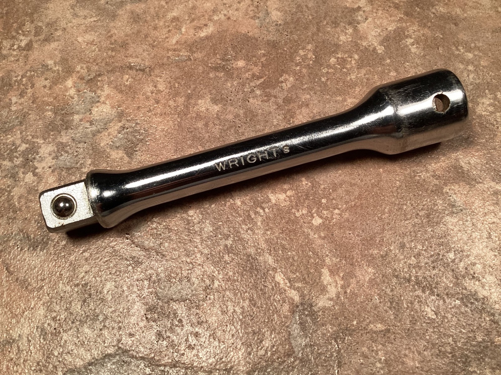 Vintage Wright Extension Socket Bar #4405 1/2″ Drive 5″ Length Forged Chrome USA