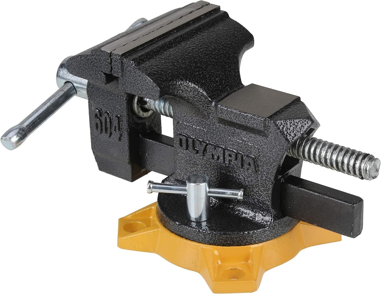 Olympia 38-604 4-Inch Bench Vise with 270-Degree Swivel Base, Industrial Quality