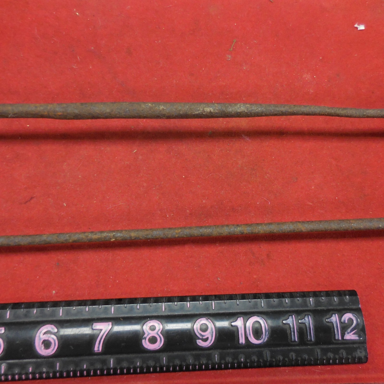 Vintage Set of (2) Blacksmith Forging Railroad Spike Tools–Spoon & Pick 18.5″