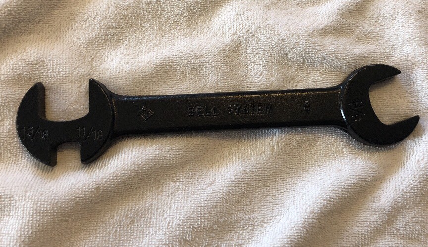Vintage Nice BELL SYSTEM C, 3 Way Open End Multi Wrench ~ 11/16″ 1-3/16″ 1-1/8″