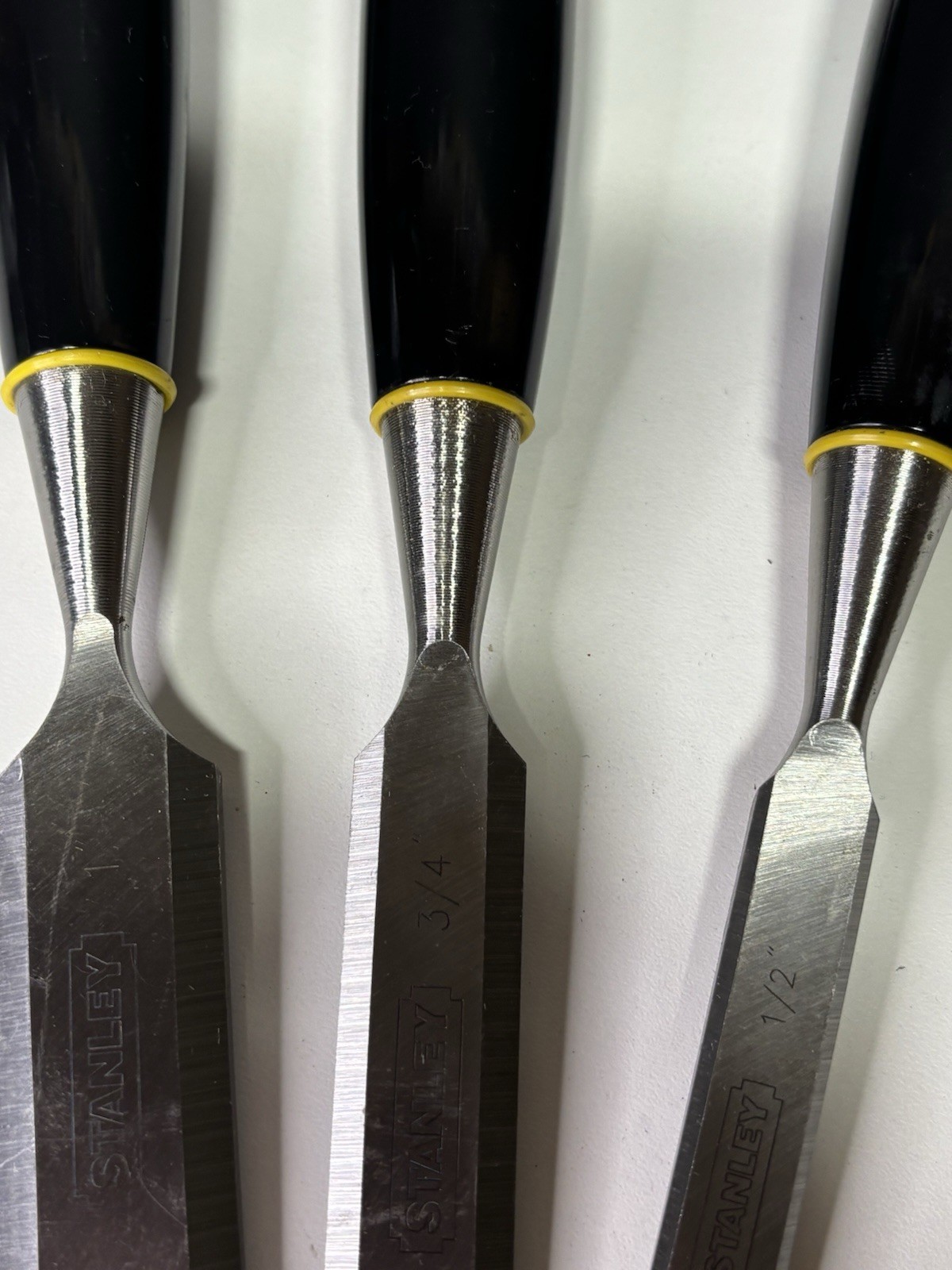 Stanley Wood Chisel Set (3) Includes 1”, 3/4”, 1/2” Lightly Used