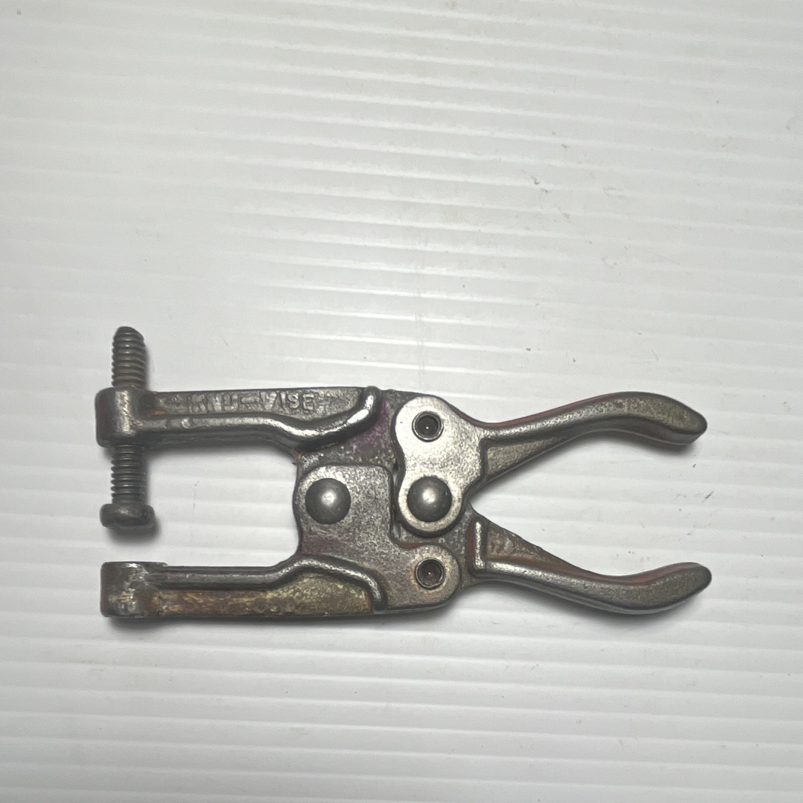 Vintage 3 Original Steel Hand KNU Vise Clamp Tools