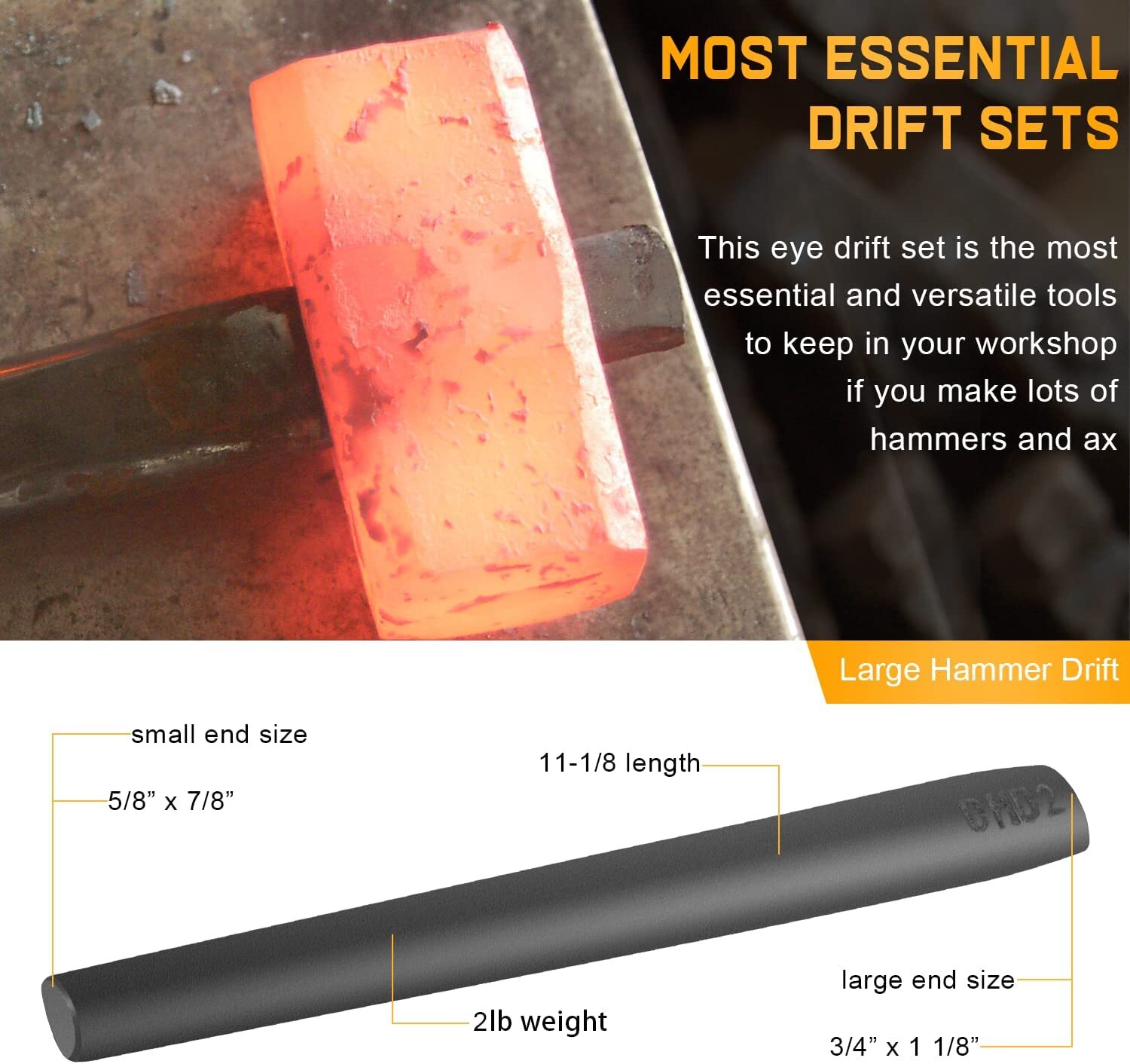 Blacksmith Drift Kit Large Hammer Tomahawk Mouse Ax Drifts Hammer Eye Drift Tool