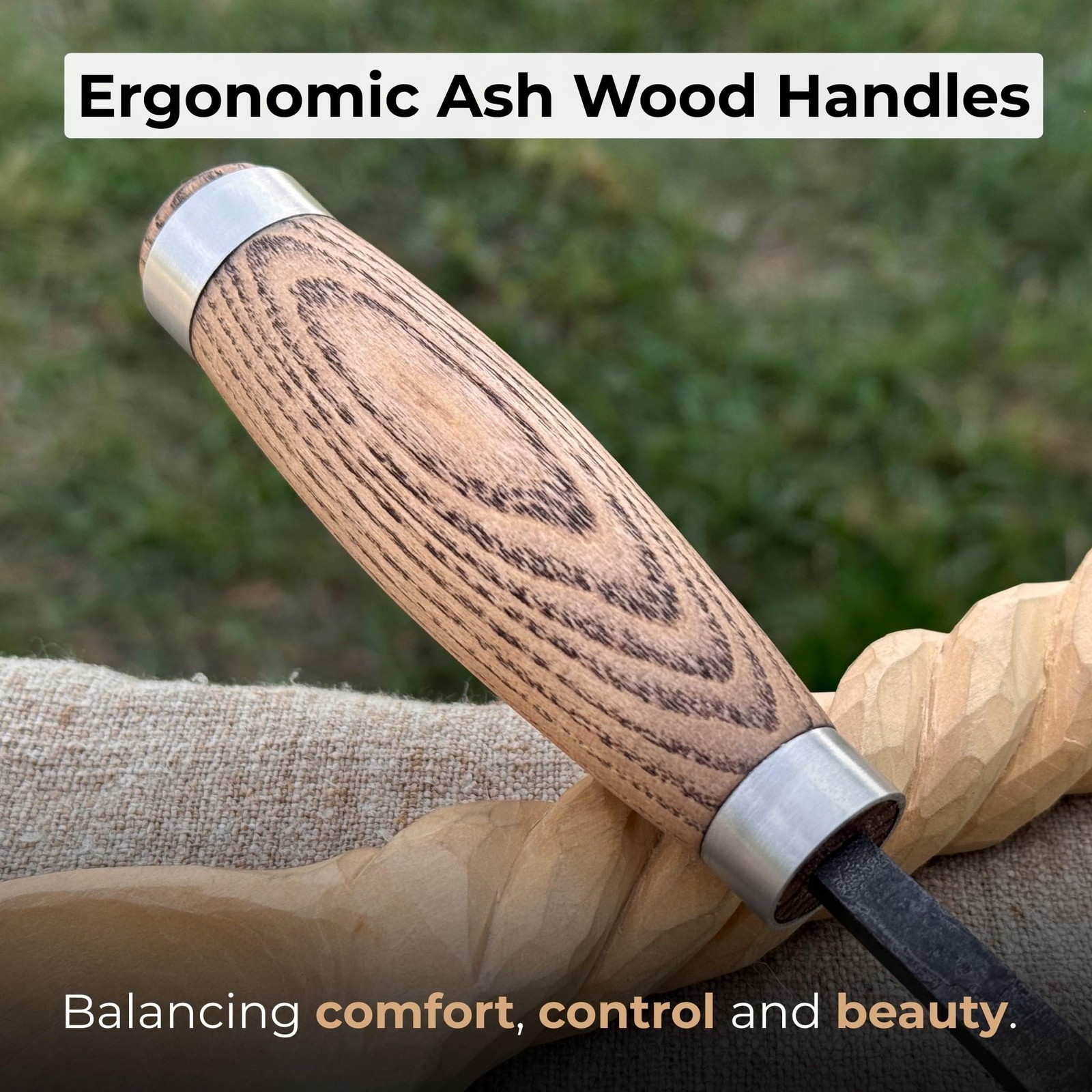 Sharky Hand-Forged Spoon Bent Gouge – Professional Wood Carving Chisel For Sp…