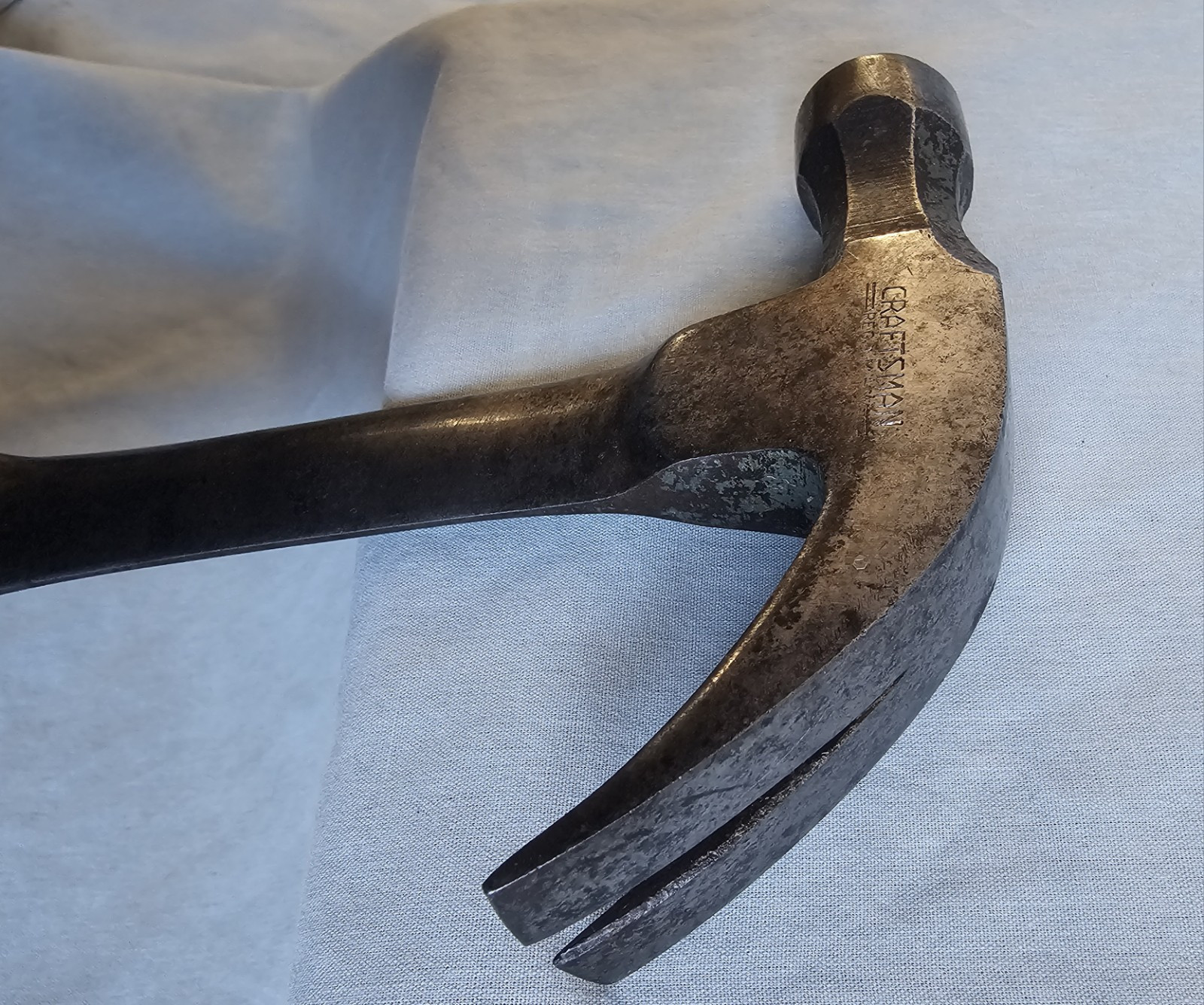 Vintage Craftsman Claw Hammer Genuine Stacked Leather Handle See Photos