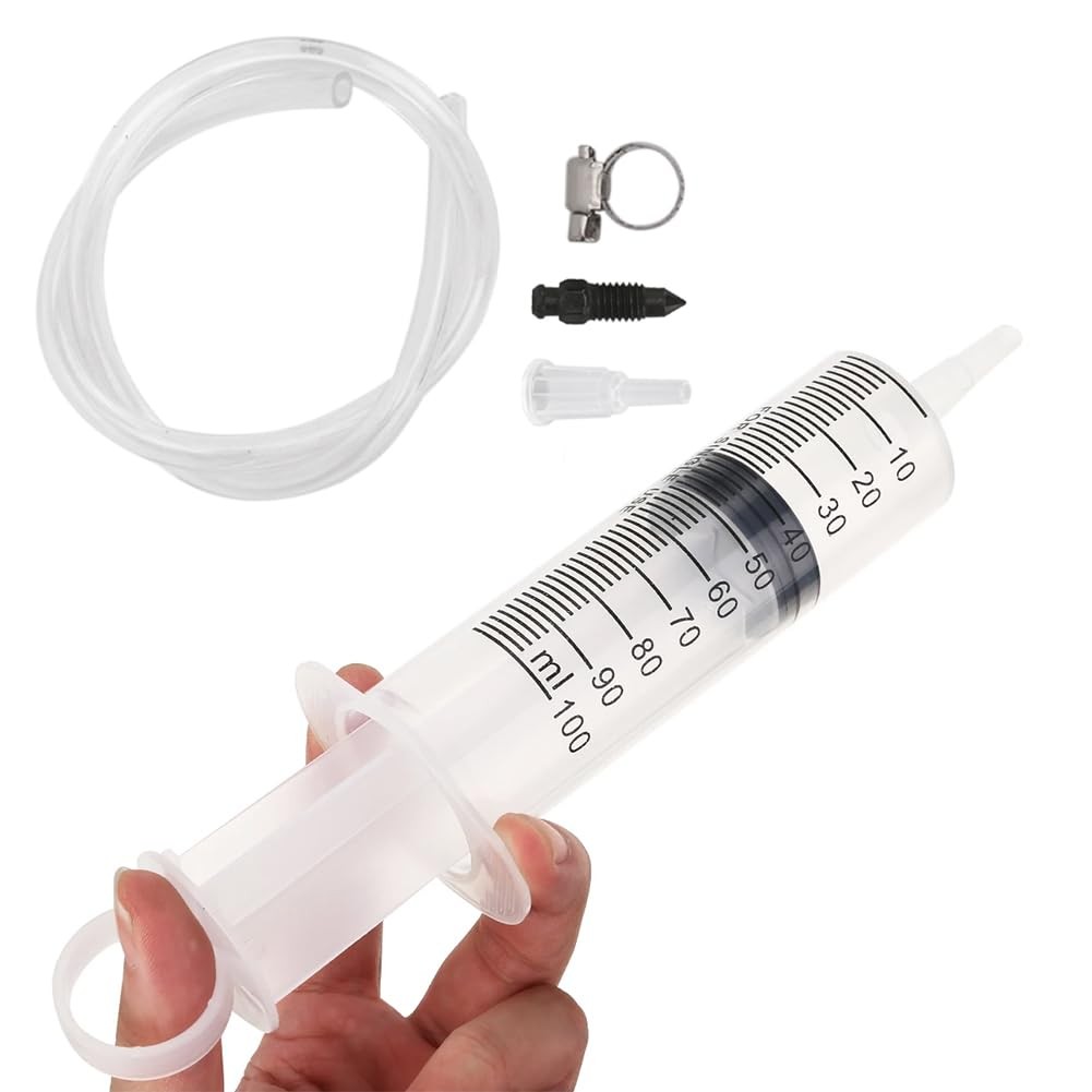 Brake Bleed Kit, Hydraulic Disc Clutches Bleeding Kit 100ML Syringe 50cm Hose…
