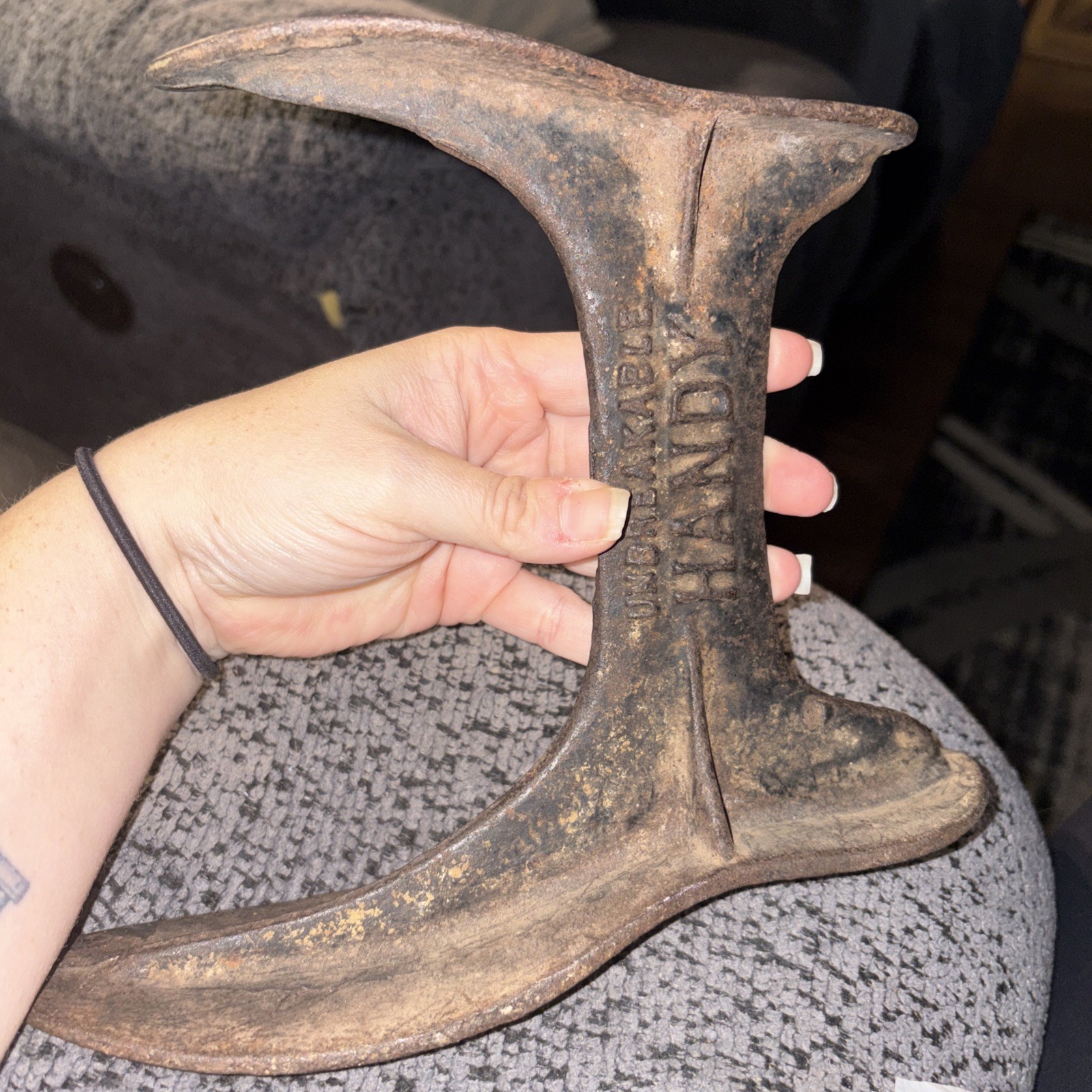 Antique Cast Iron Anvil Unbreakable Handy Double Sided Cobblers Shoe Repair Tool