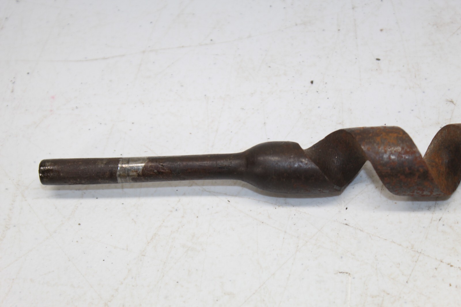 Antique Primitive Metal Brace with Wood Handle & Drill Auger Bit – BARN TOOL -A2