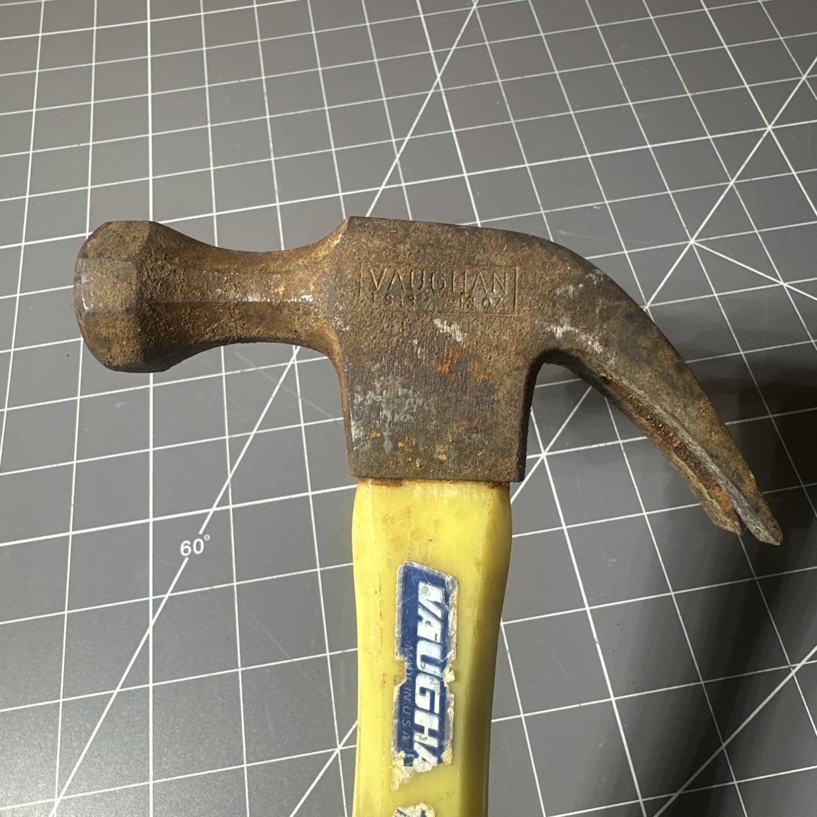 VINTAGE VAUGHAN FS13 13 Oz CURVED CLAW HAMMER USA