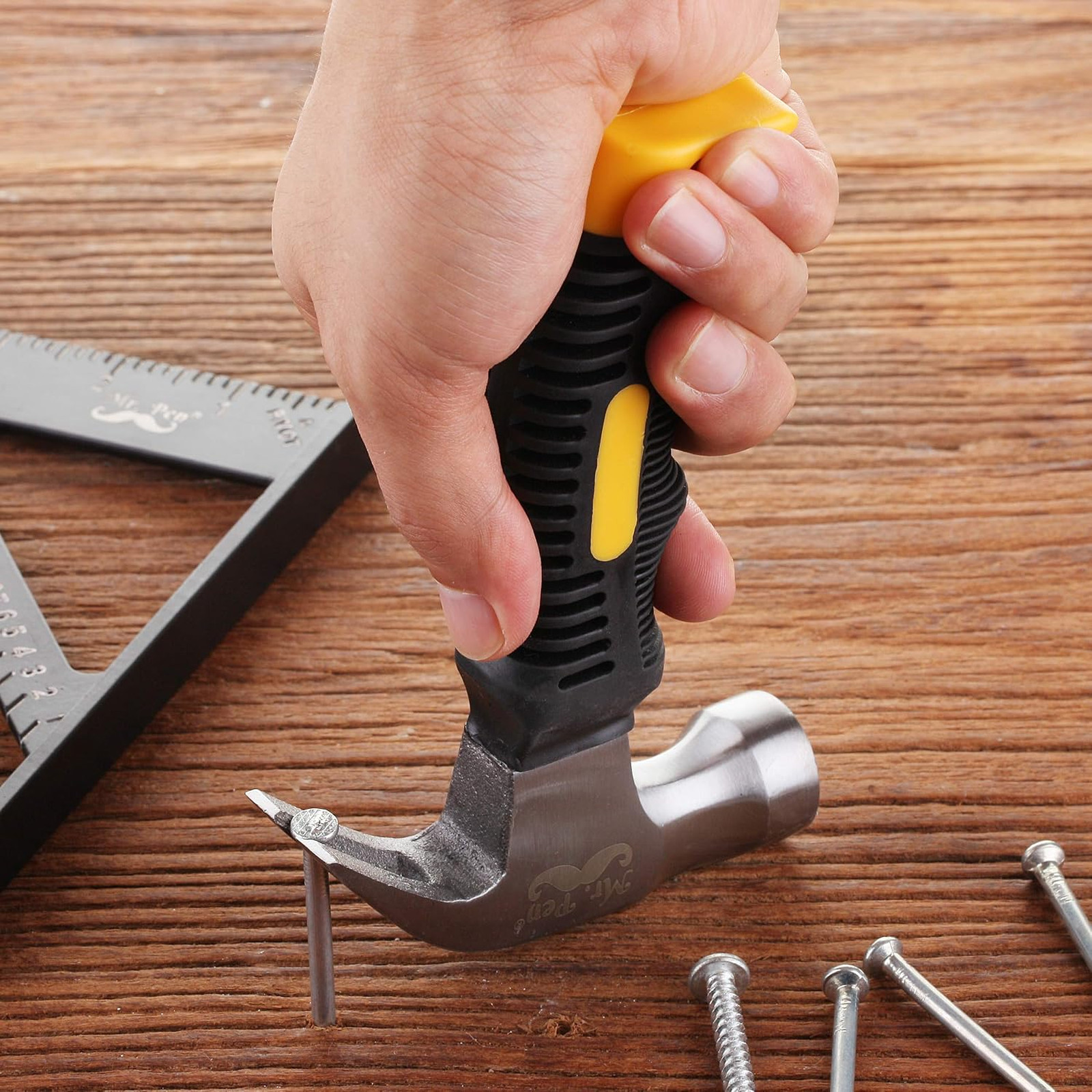 Claw Hammer 8oz Carbon Steel Magnetic Small Claw Nail Hammer for Woodworking DIY
