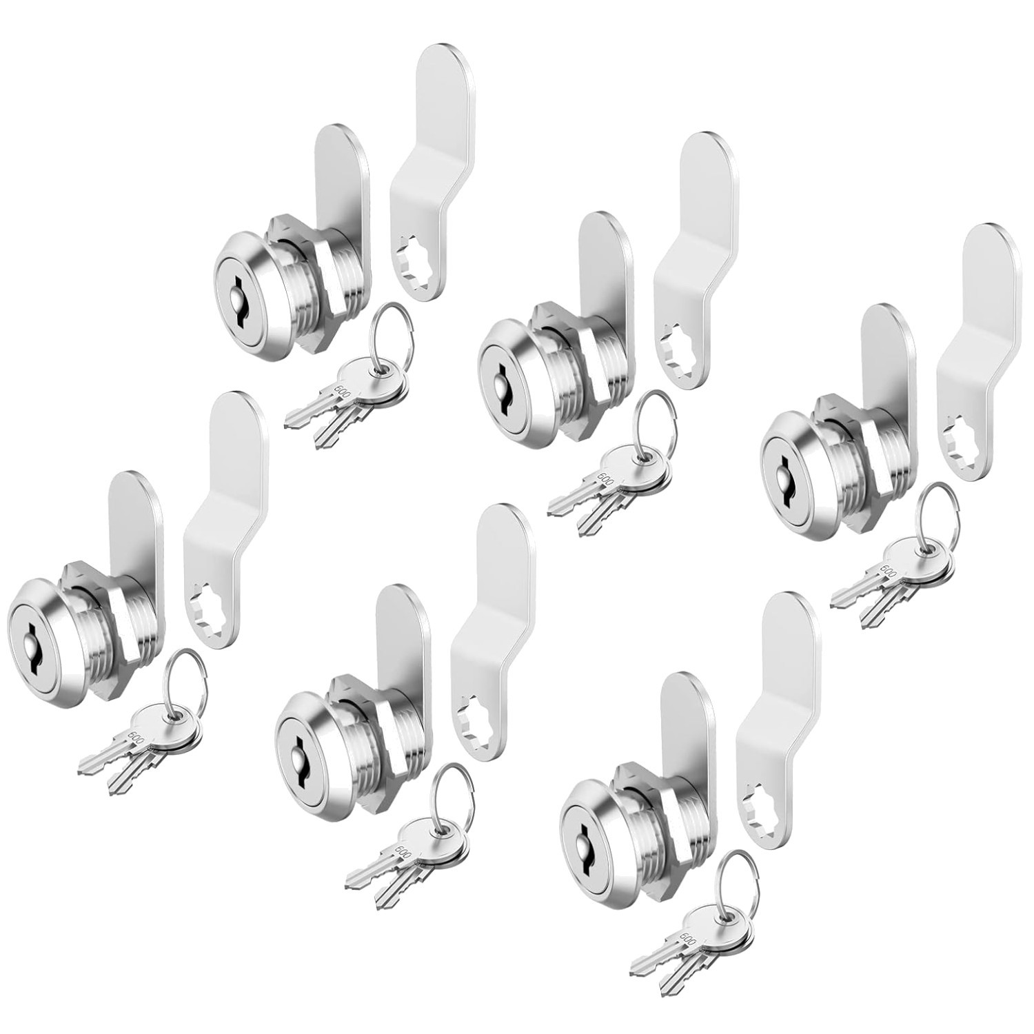 Versatile Zinc Alloy 6 Pack Cam Locks – Ideal for Cabinets & Toolboxes