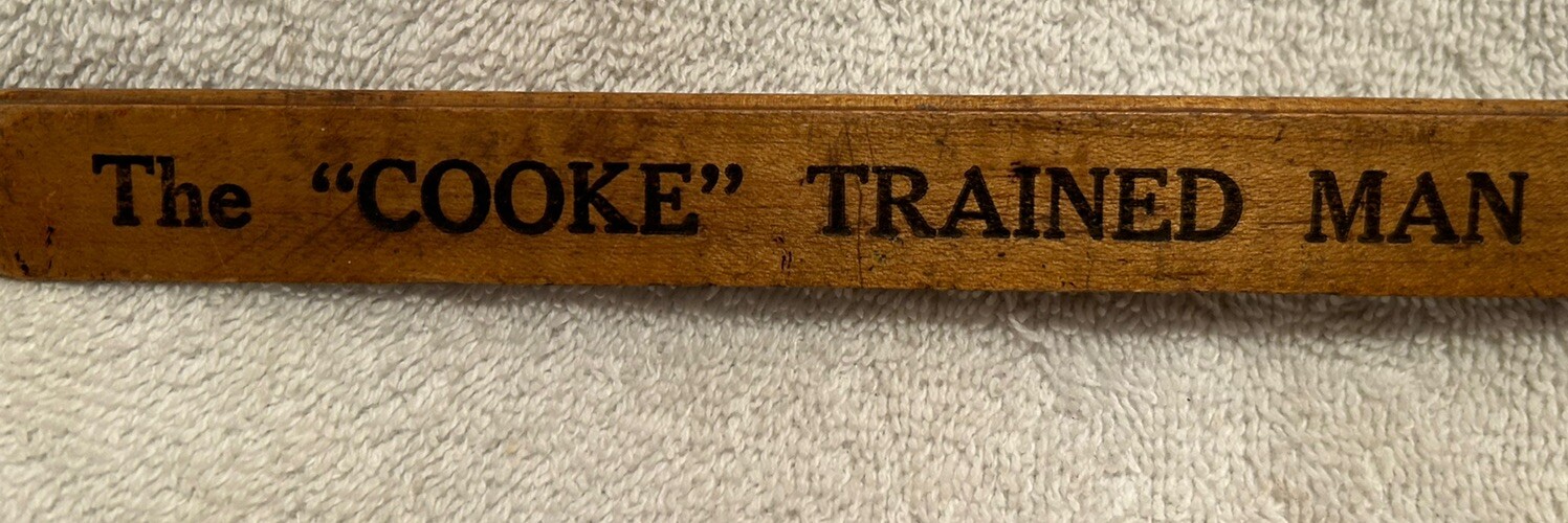 Vtg. Ruler L.L. Cooke Chicago Engineering Works Wooden 12 Inches “Big Pay” Man