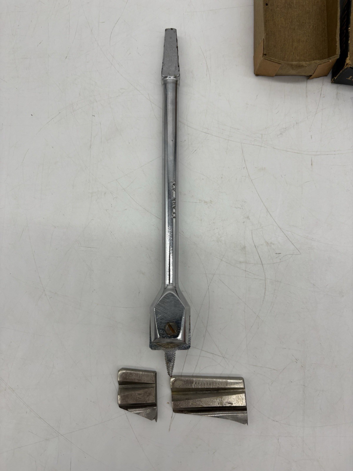 Vintage CLARK EXPANSIVE BIT Model 251 Adjusts 7/8″ – 3″ w/2 Blades +Original Box