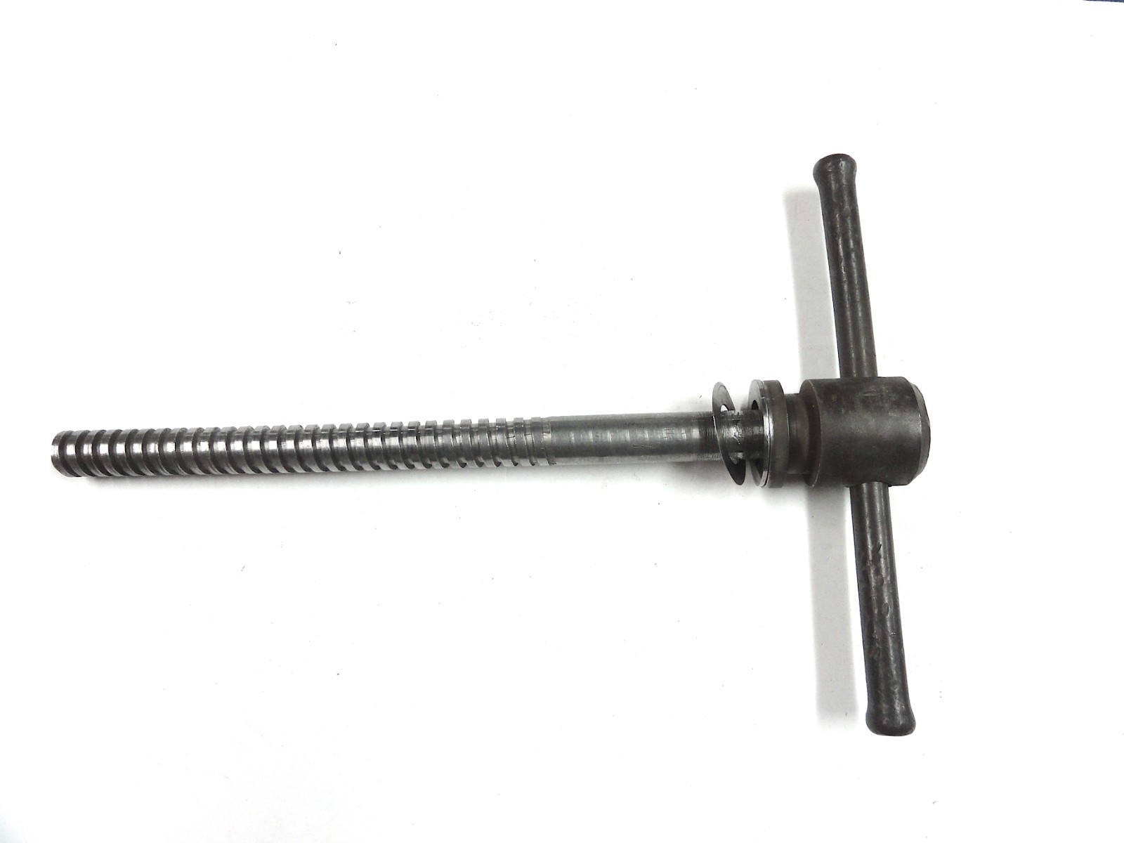 VINTAGE ANTIQUE CHAS. PARKER No. 974 BENCH VISE MAIN SCREW SPINDLE & HANDLE VGC