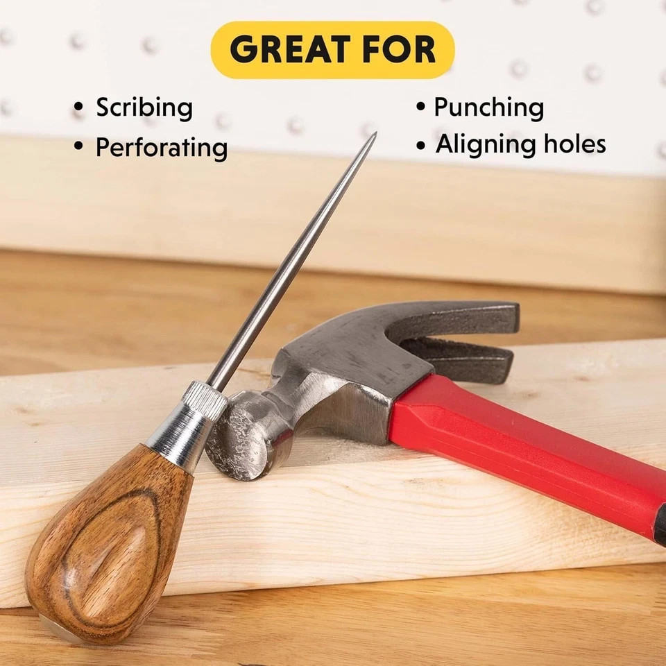 Scratch Awl Tool by General Tools w/ Hardwood Handle & Alloy Steel Blade