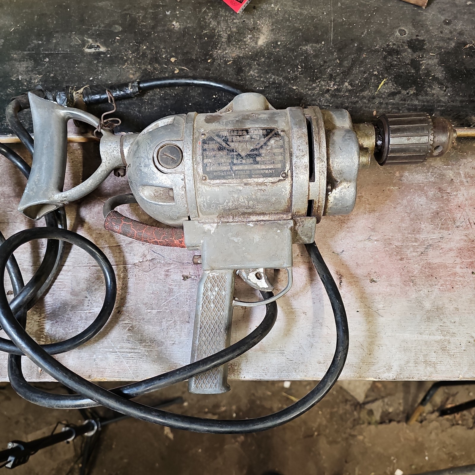Vintage Millers Falls 312D 1/2 drill USA HEAVY Duty Jacobs No 34 Chuck