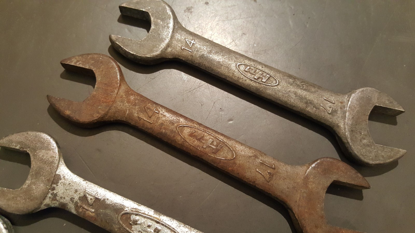 Lot of 5 Vintage Honda Motors Open-End Kit Wrenches HM Steam-Punk