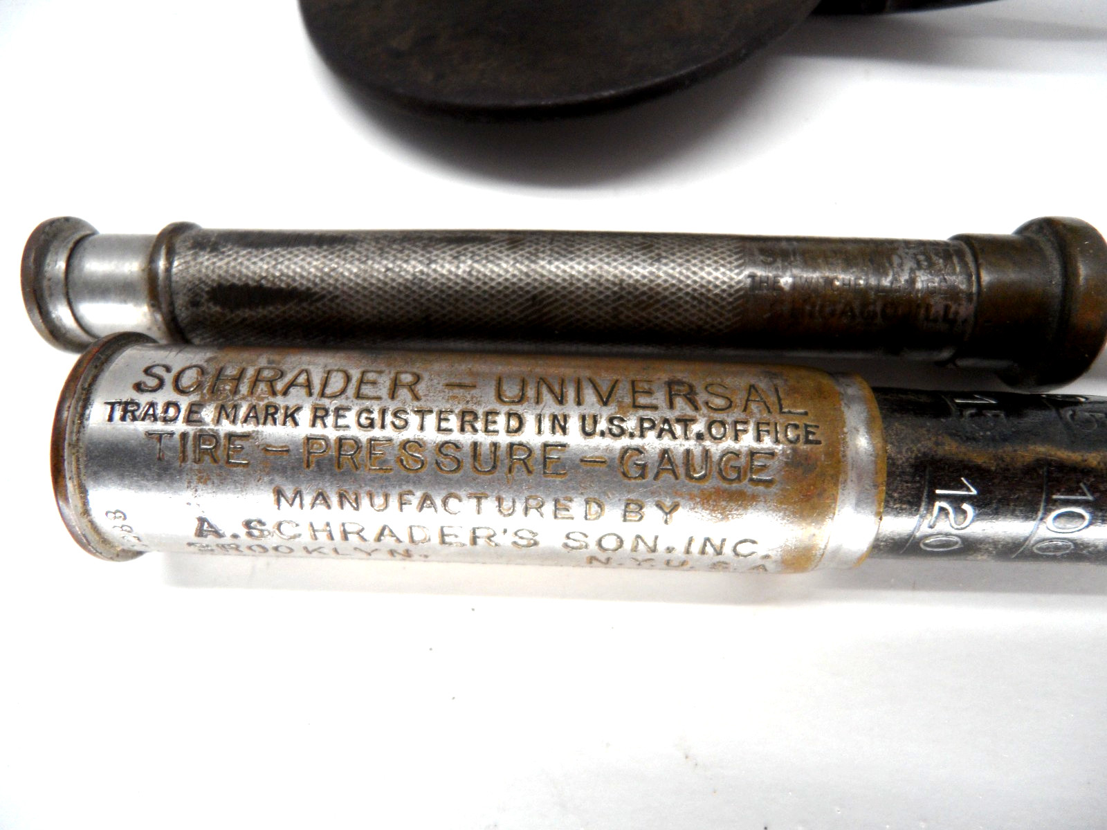 Vtg. Lot Auto Tire Tube Repair Shaler Patch Clamp Vulcanizer Tire Gauges (2)