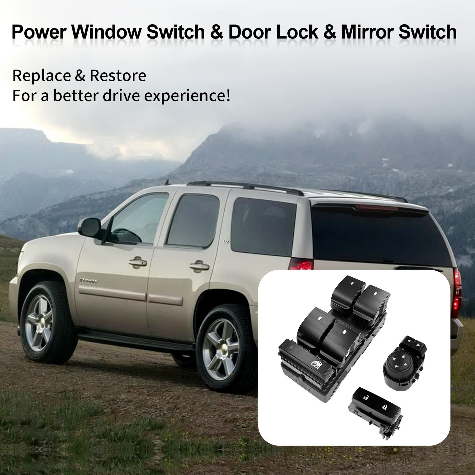 Power Window & Door Lock Switch Silverado Sierra 07-14 OEM