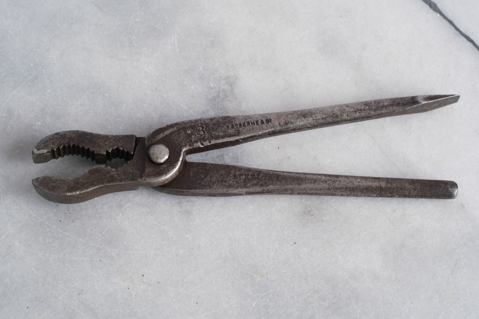 CS OSBORNE & CO No. 8 Steel Gas Burner Pliers 8”