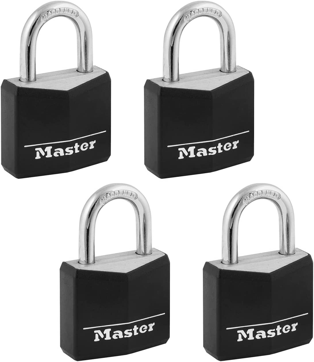 Black Outdoor Key Lock, Standard Weather Resistant Padlock with Cover, Keyed …