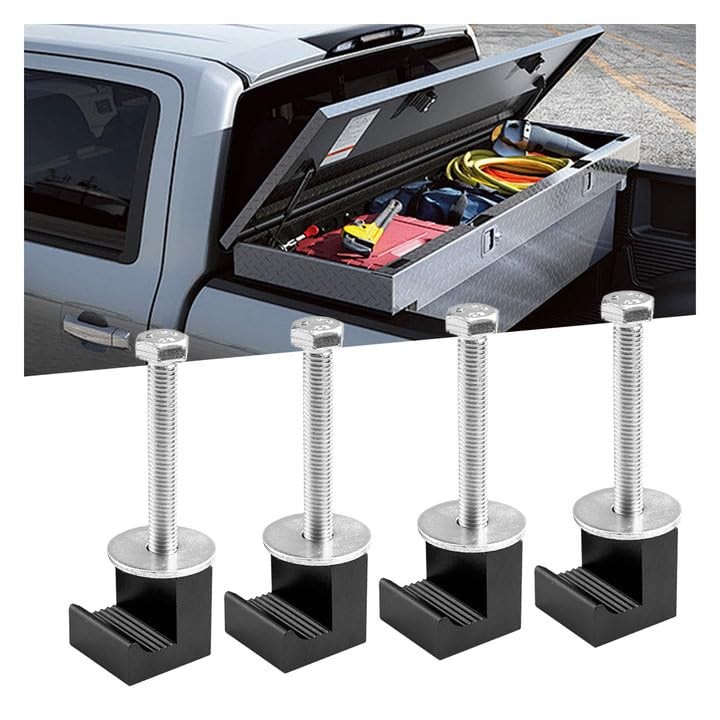 4PCS Truck Tool Box Mounting Kit—J Hook Truck Clamps—No Black