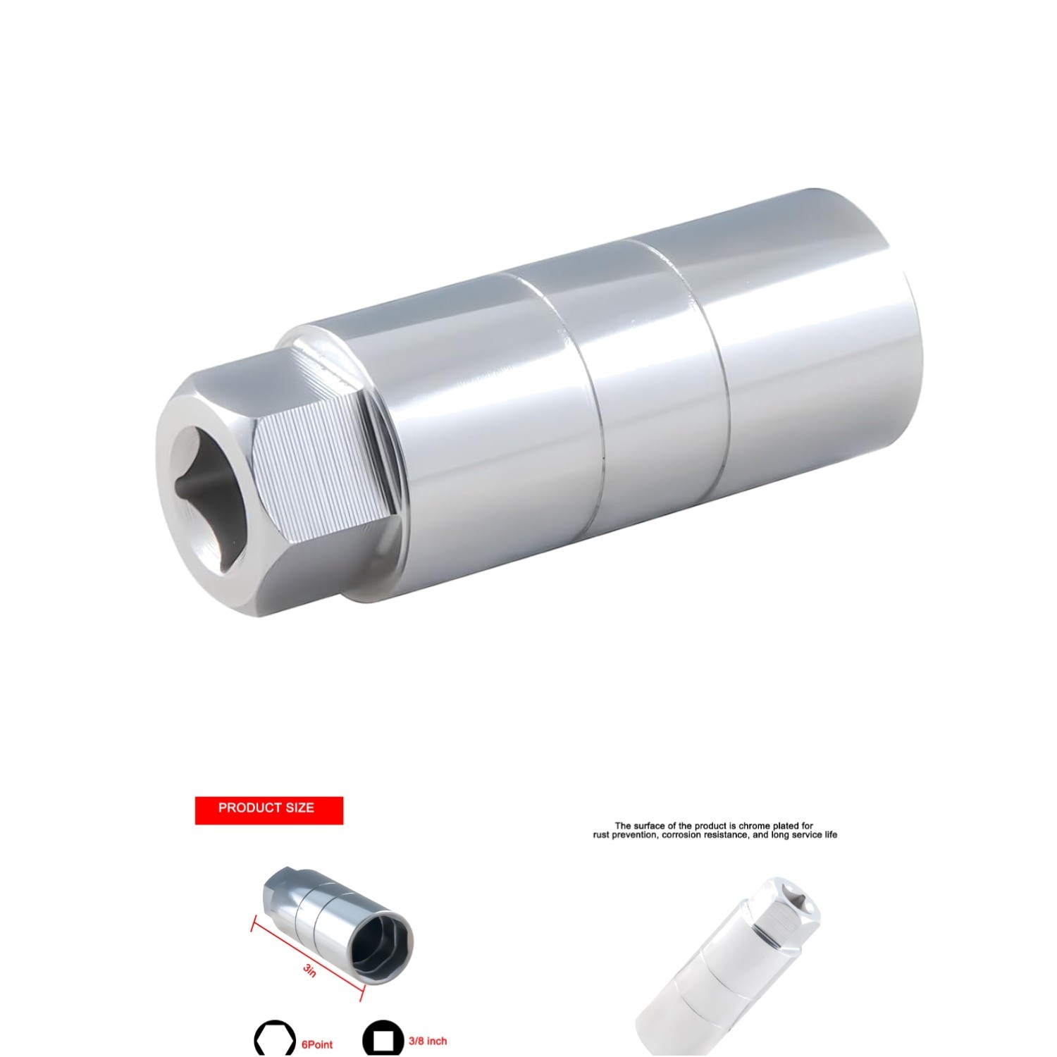 6-Point Car Oil Pressure Sensor Socket – 1-1/16″ for Easy Installation