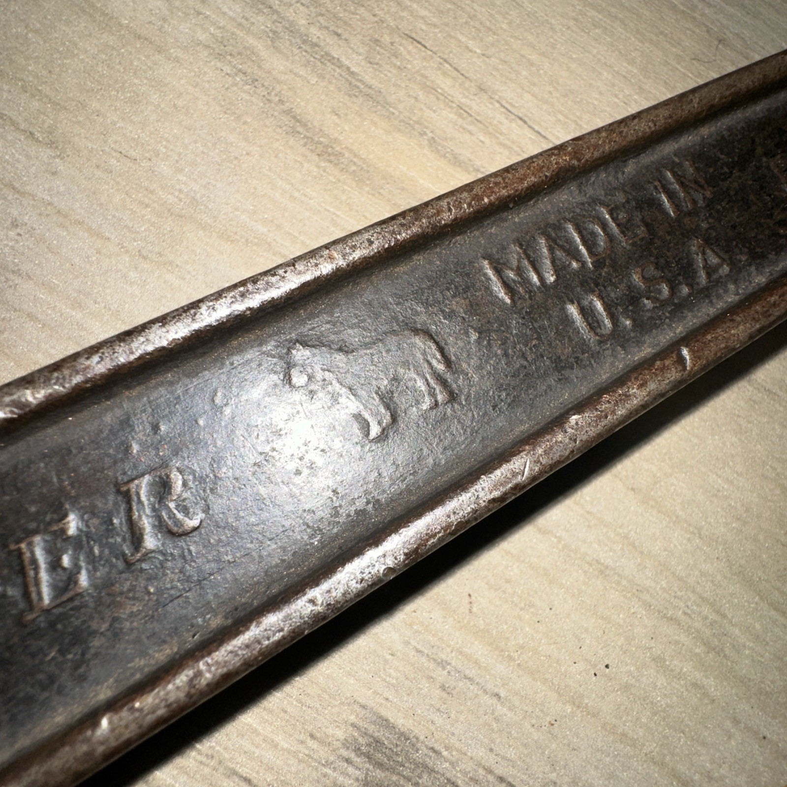 Vintage Heller Bros. Masterench 14”Adjustable Wrench USA Made Pat. 1920s