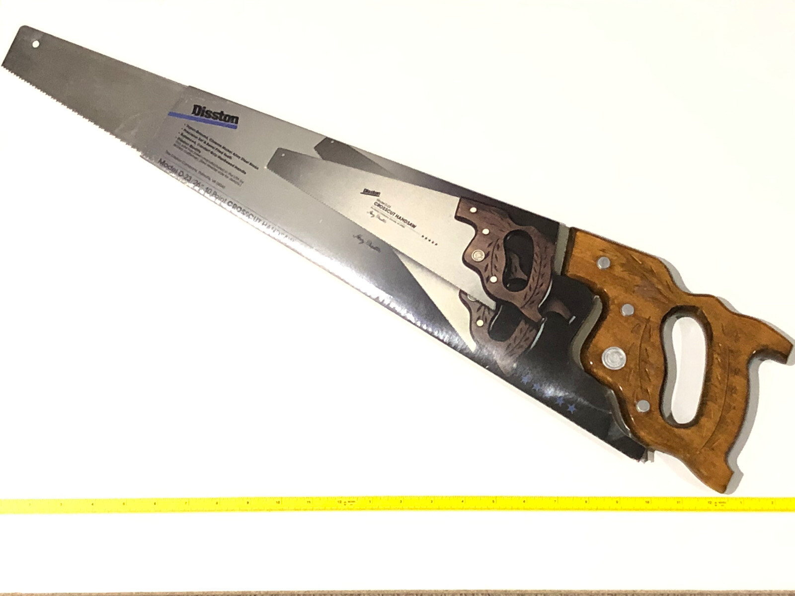 VTG Disston D-23 Saw 26″ 10 Point Handsaw Crosscut NOS USA Professional Model