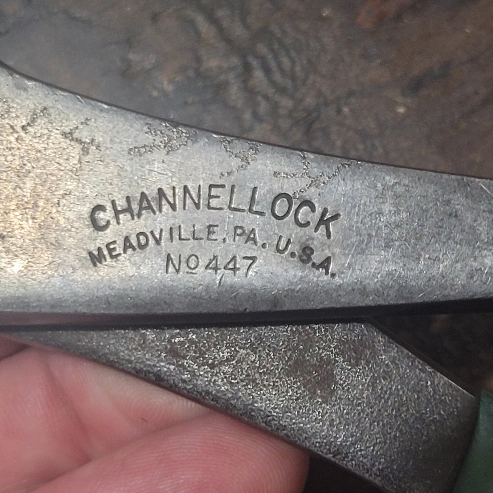 Vintage Channellock No. 447 Curved Jaw Diagonal Cutting Pliers USA Tools