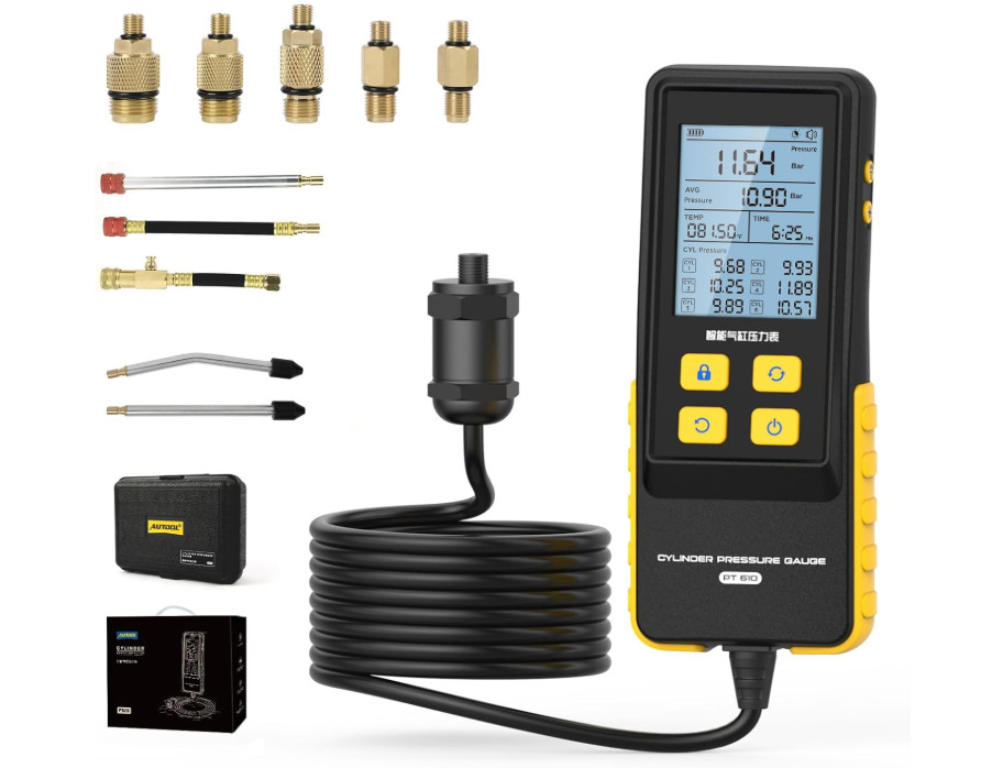 Probador Digital de Compresión 0-426 PSI para Motor Gasolina con Pantalla LED