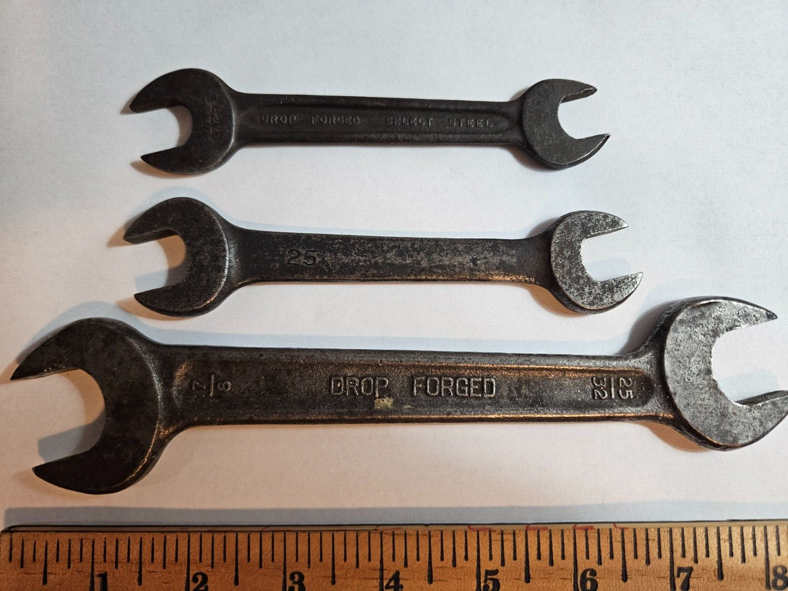 Vintage/Antique Misc (3) Wrench Set ~ Drop Forged, Select Steel ~ Made in USA