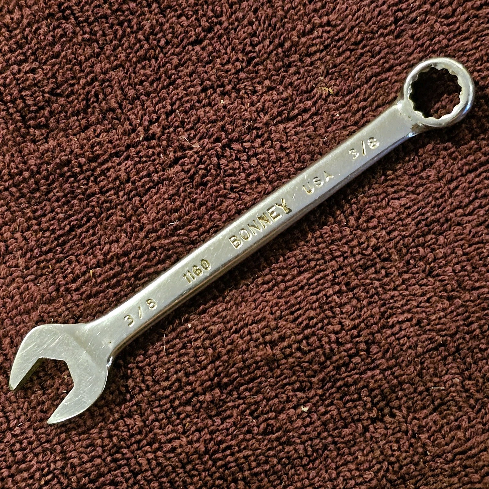 Bonney 1160 Short Combination Wrench, 3/8″, 12 Point. #4