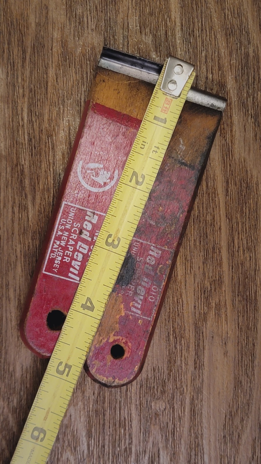 Lot of 2 Vintage Red Devil Paint Scrapers No. 3010