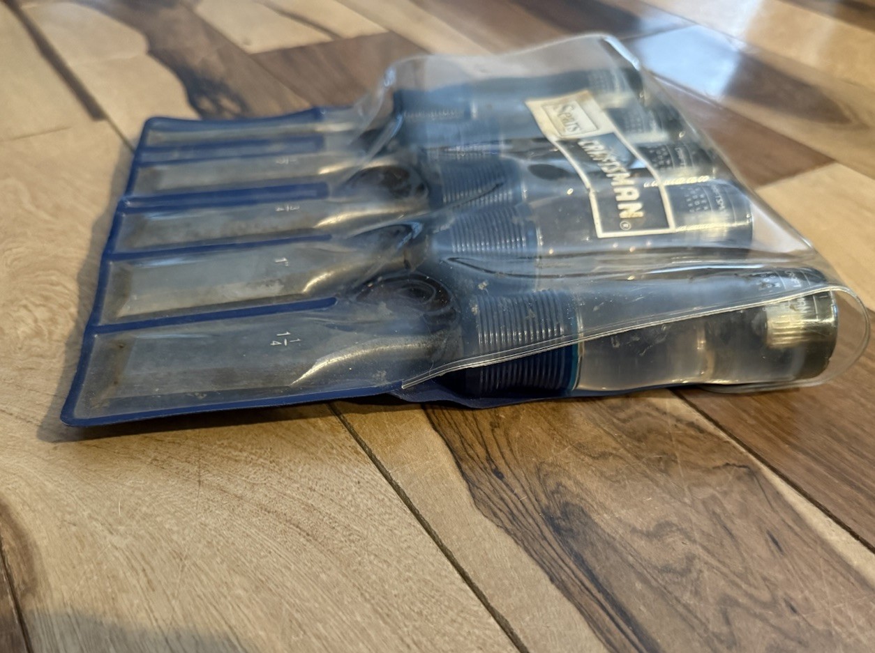 Vintage Sears Craftsman 5 Piece Wood Chisel Set 36829 Tool Made In USA READ