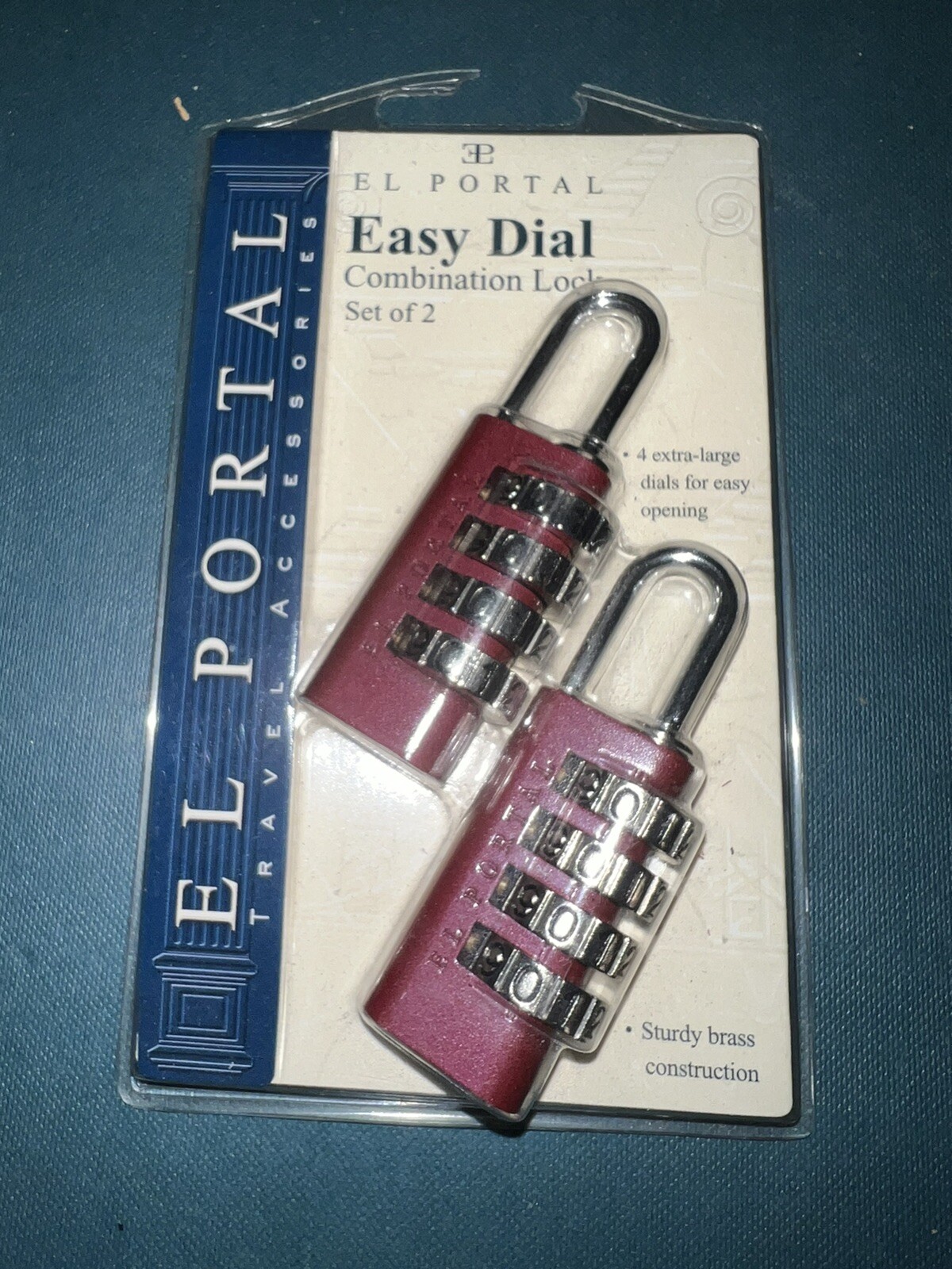LOT OF 6 COMBINATION LOCKS NEW—4 EL PORTAL+ 1 PRESTO LOCK ADVERTISING + 1 MORE