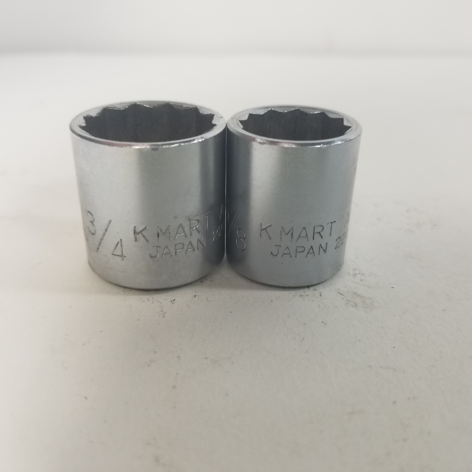 Vintage Kmart Sockets 3/8″ Drive 3/4 5/8 – 12 point