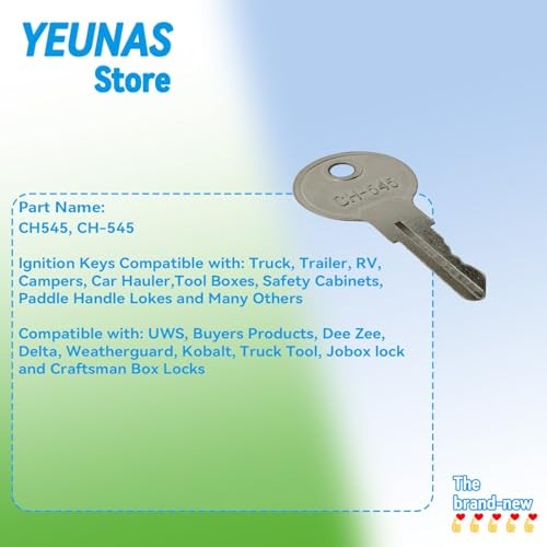 CH545 CH-545 Keys for Truck Trailer RV Campers Car Hauler Tool Boxes Lock