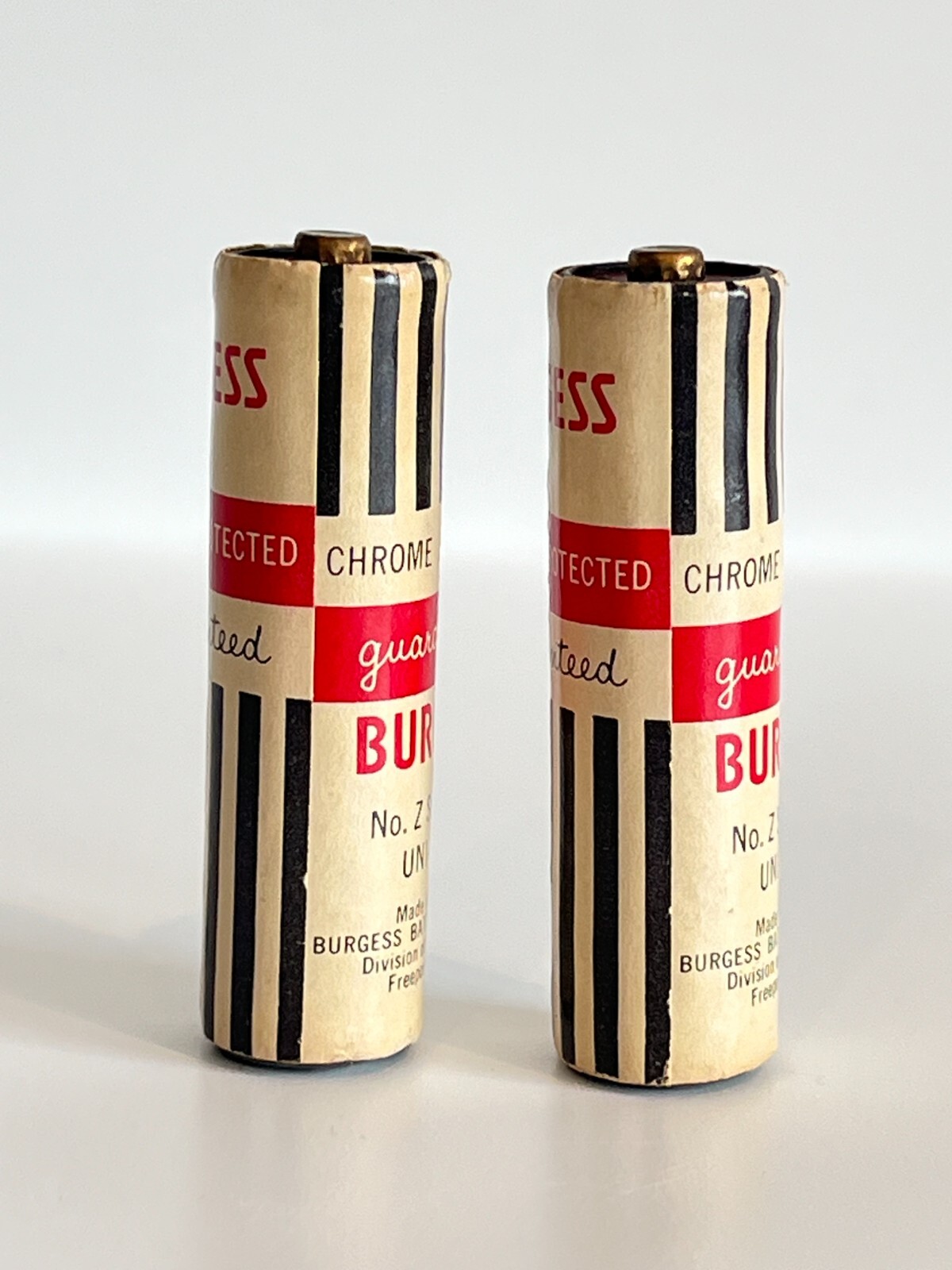 Vintage Burgess Z Cell AA Battery Uni-cell Lot of 2 Nice