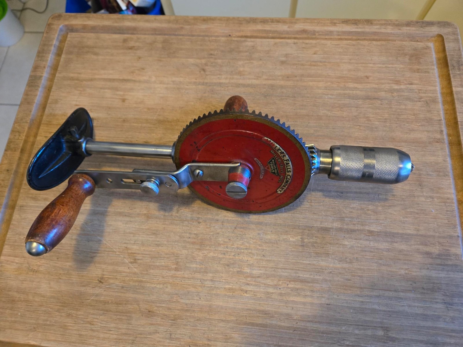 ANTIQUE MILLERS FALLS Breast Drill * Clean * 15 inch